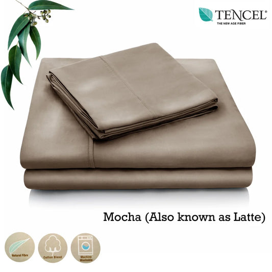 Sheet Set Accessorize Tencel Cotton Blend Mocha (Also Known