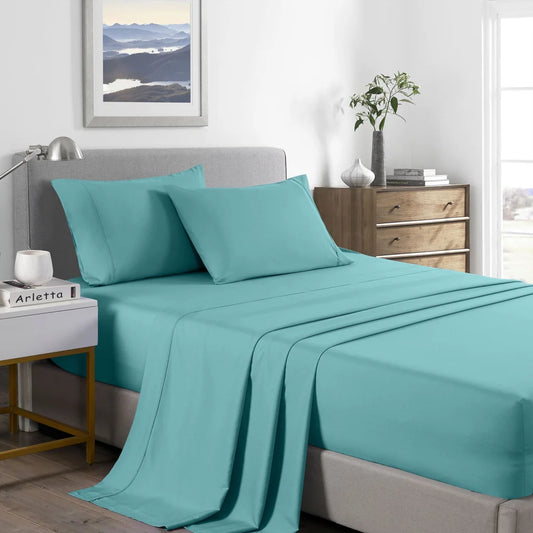 Sheet Set Bamboo Cooling 2000TC - Double Aqua - Royal Comfort