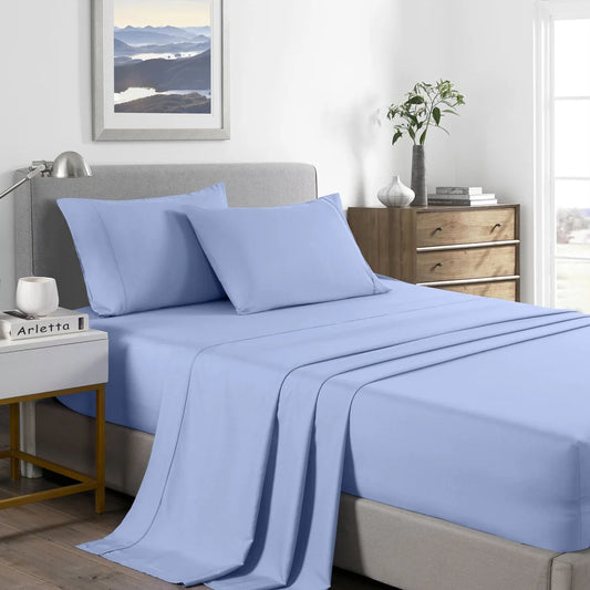 Sheet Set Bamboo Cooling 2000TC - Queen Light Blue - Royal Comfort