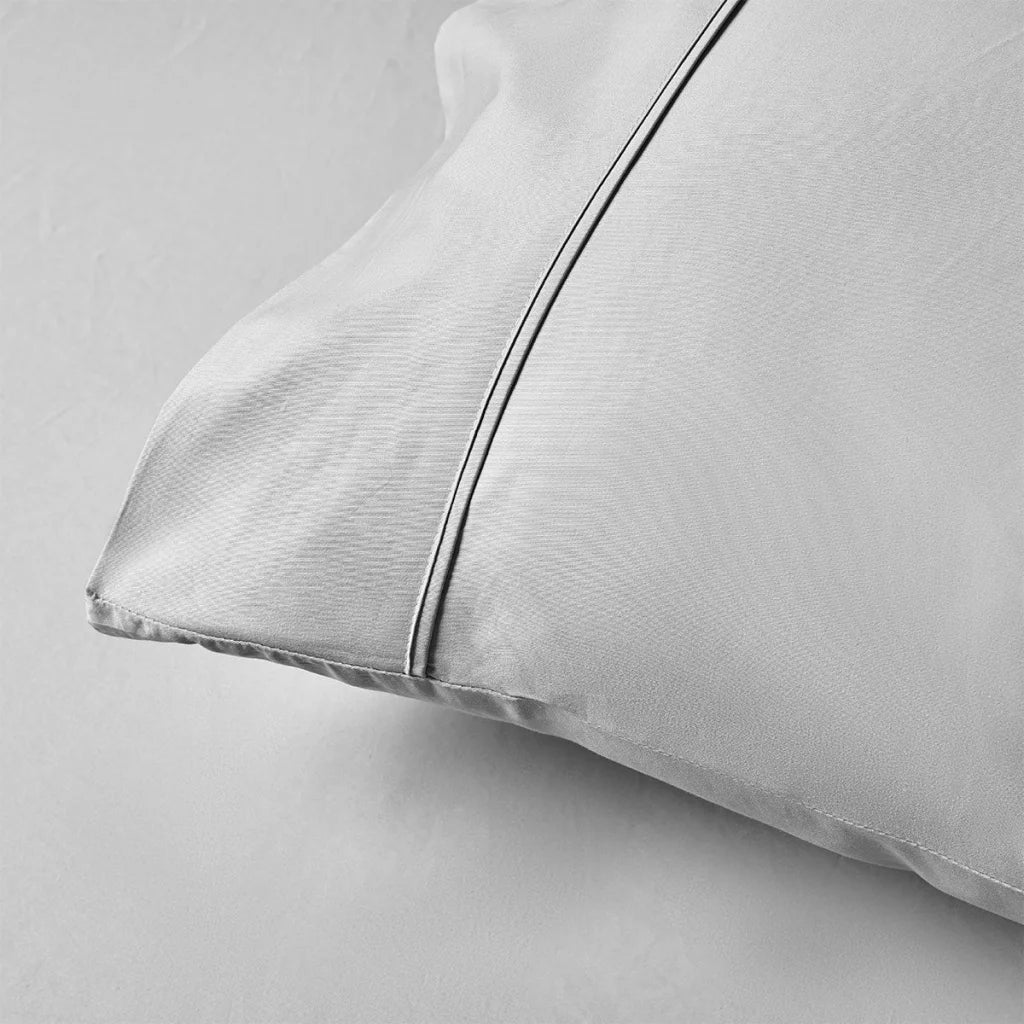 Sheet Set Double 400TC Grey Bamboo Cotton 40cm Wall