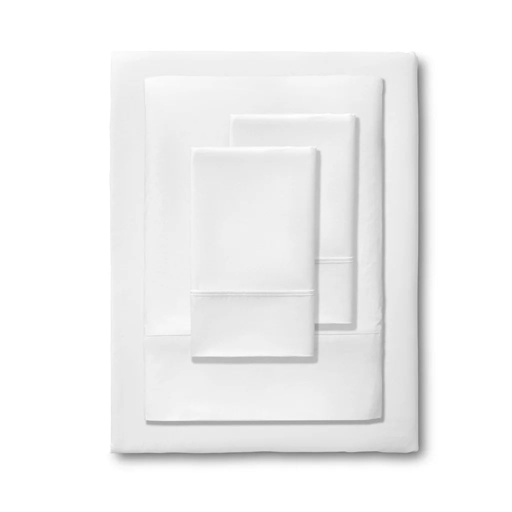 Sheet Set King 400TC White Bamboo Cotton 40cm Wall