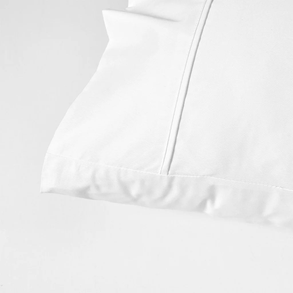 Sheet Set King 400TC White Bamboo Cotton 40cm Wall
