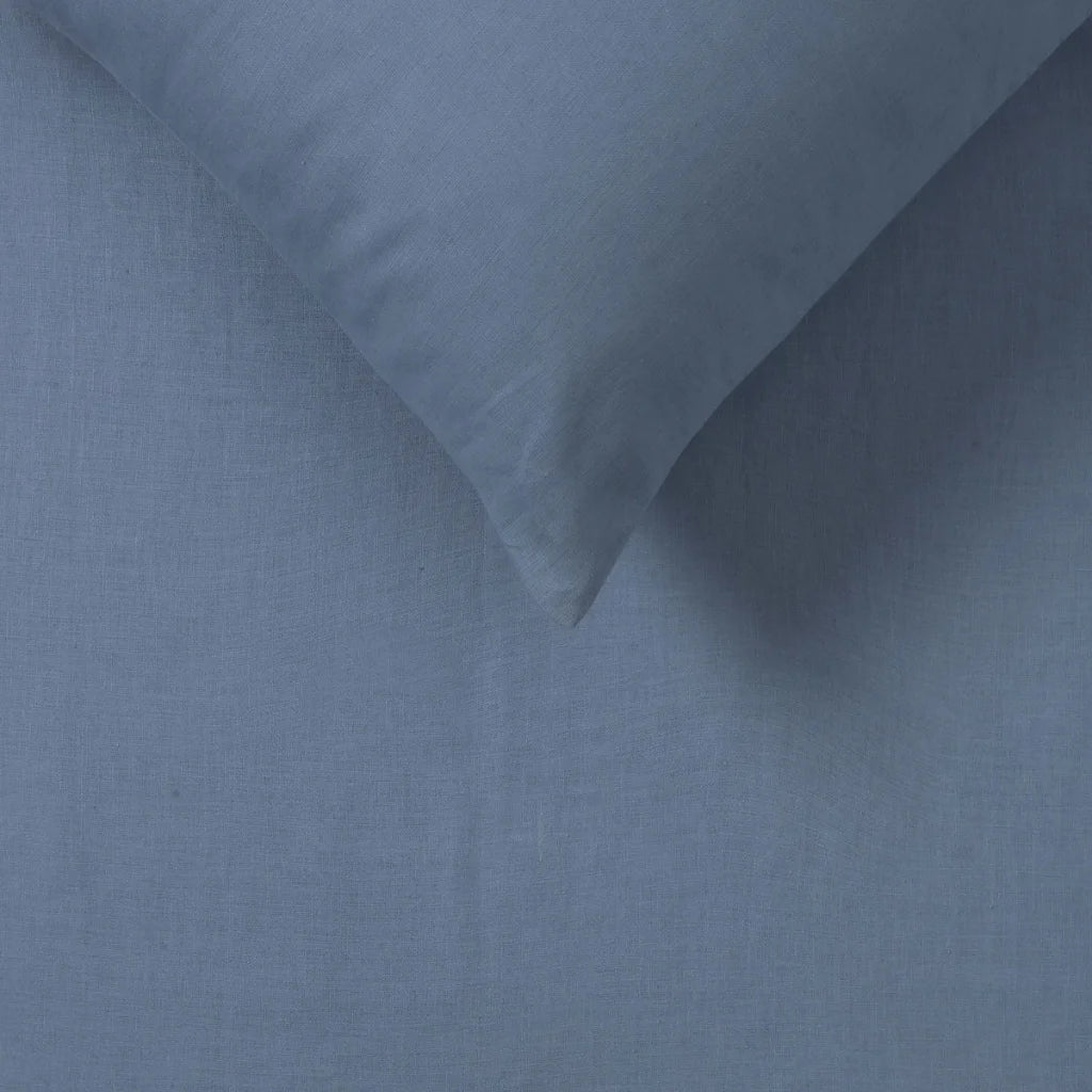Sheet Set King Vintage Design Homewares Sky Blue 100% Hemp