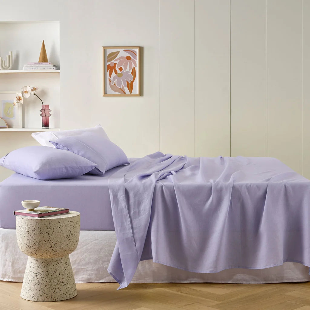 Sheet Set Mega King Vintage Design Homewares Lilac French