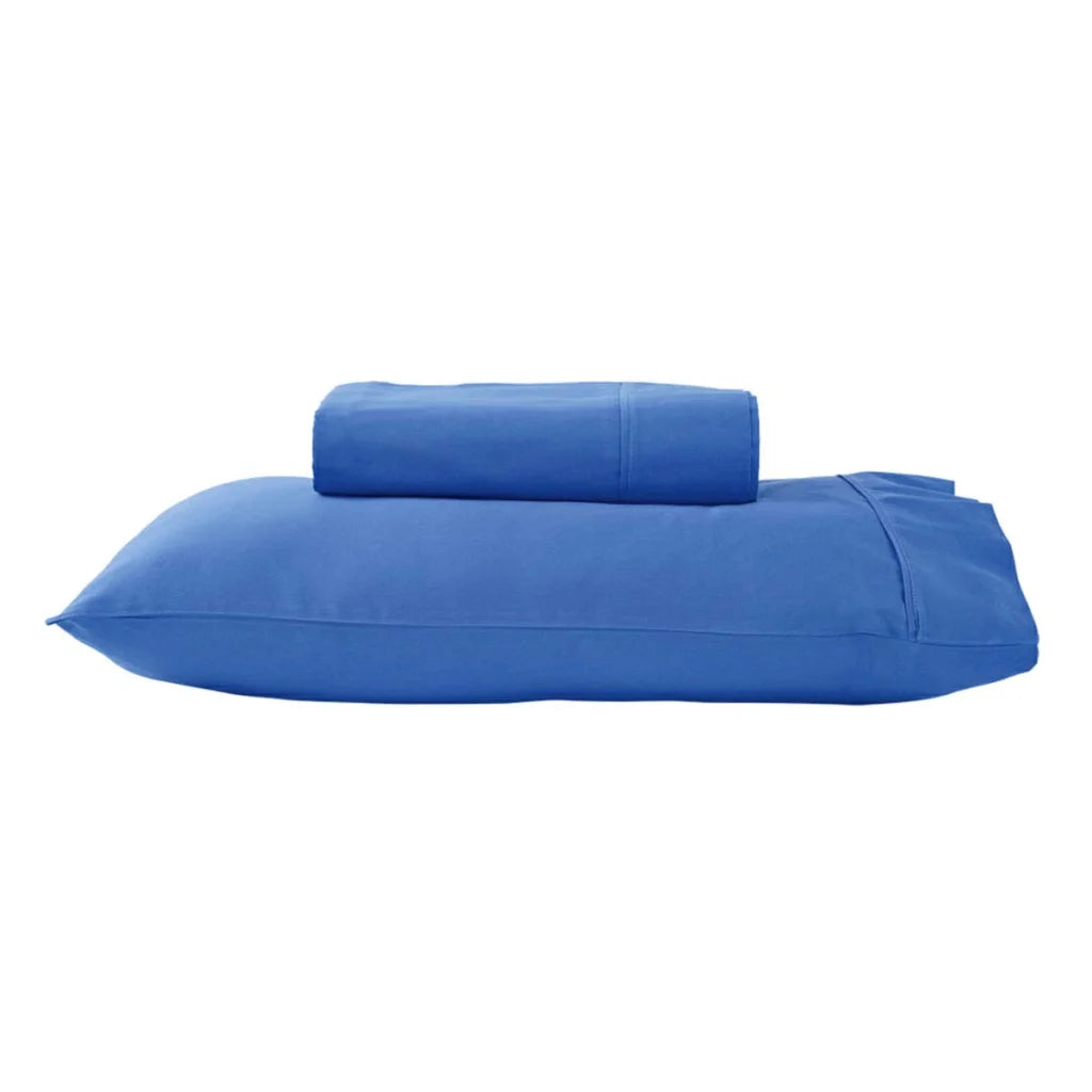 Sheet Set Polyester Cotton 50% 280TC Single Mid Blue - Home