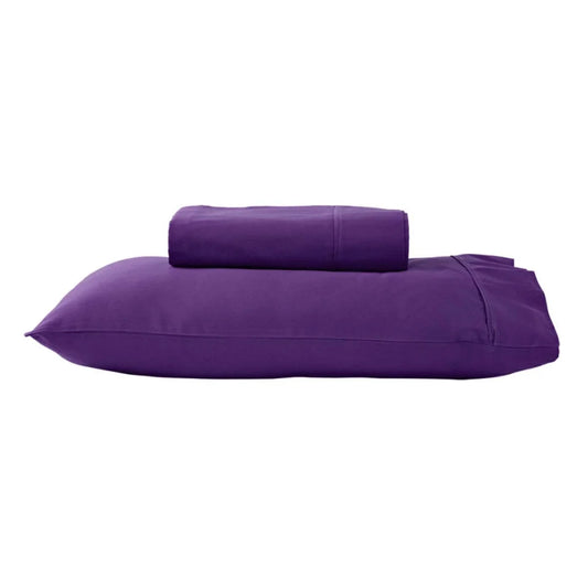 Sheet Set Polyester Cotton 50% 280TC Single Purple - Home &