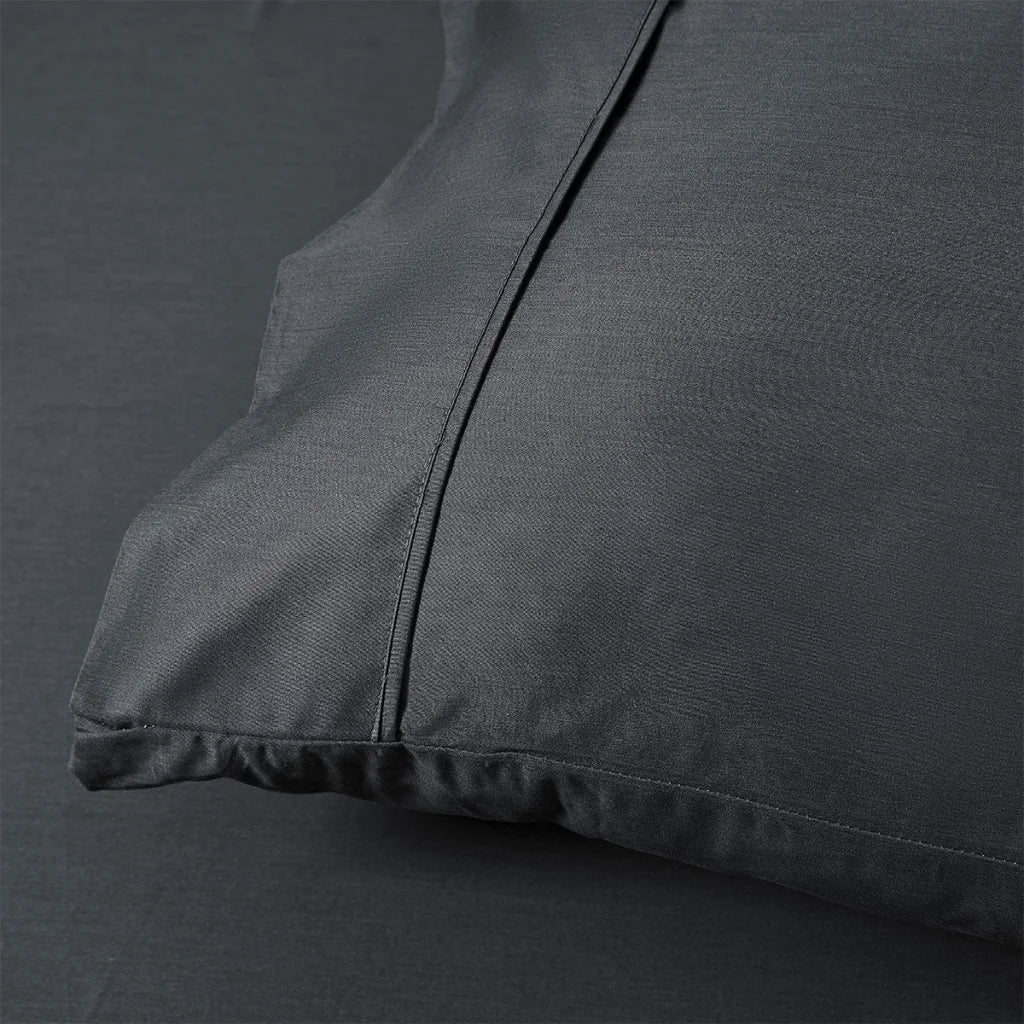Sheet Set Single 400TC Charcoal Bamboo Cotton 40cm Wall