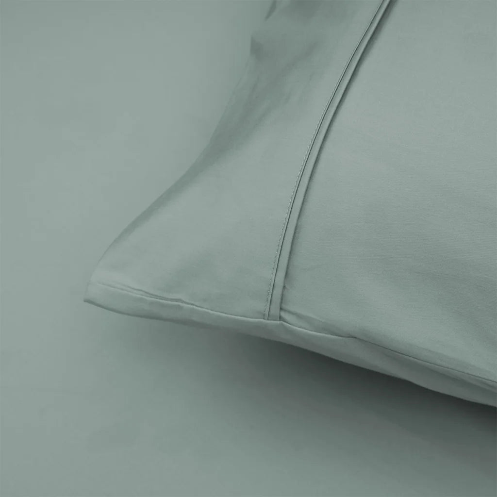 Sheet Set Single 400TC Sage Bamboo Cotton 40cm Wall