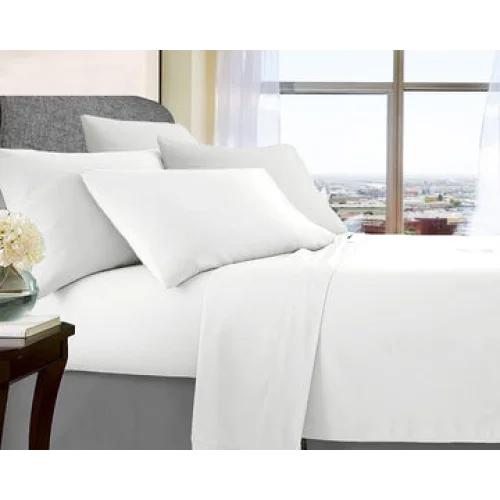 Sheet Set Ultra Soft Microfibre King White - Home & Garden