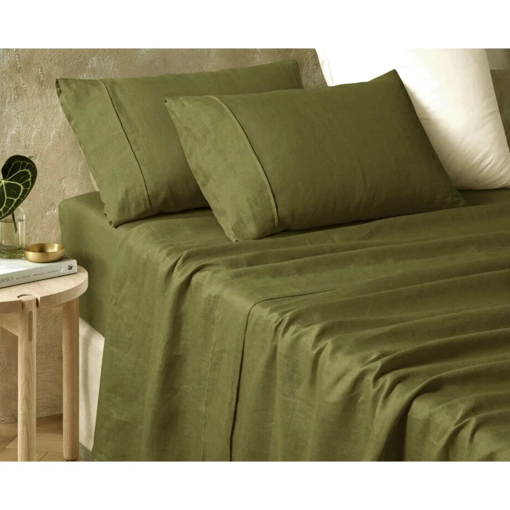 Sheet Set Vintage Design Homewares Hemp Fern - King