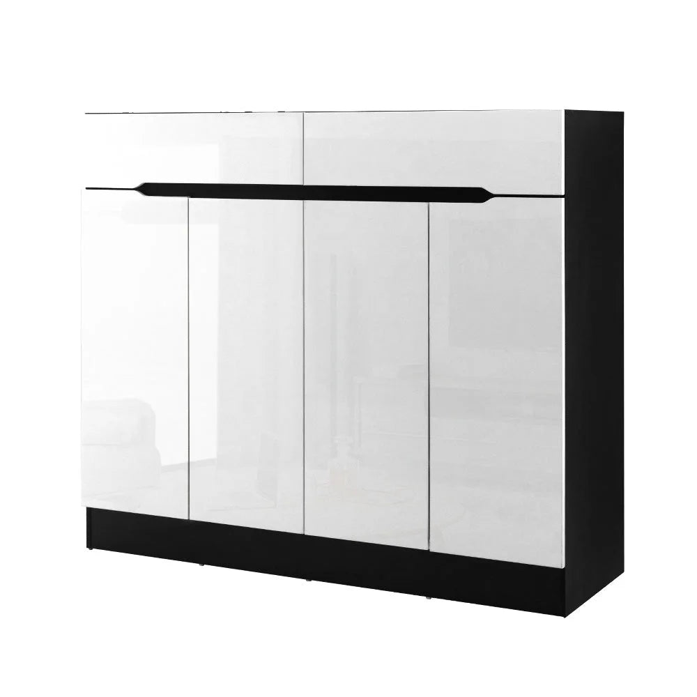 Shoe Cabinet 120cm High Gloss Storage Rack Cupboard Shelf