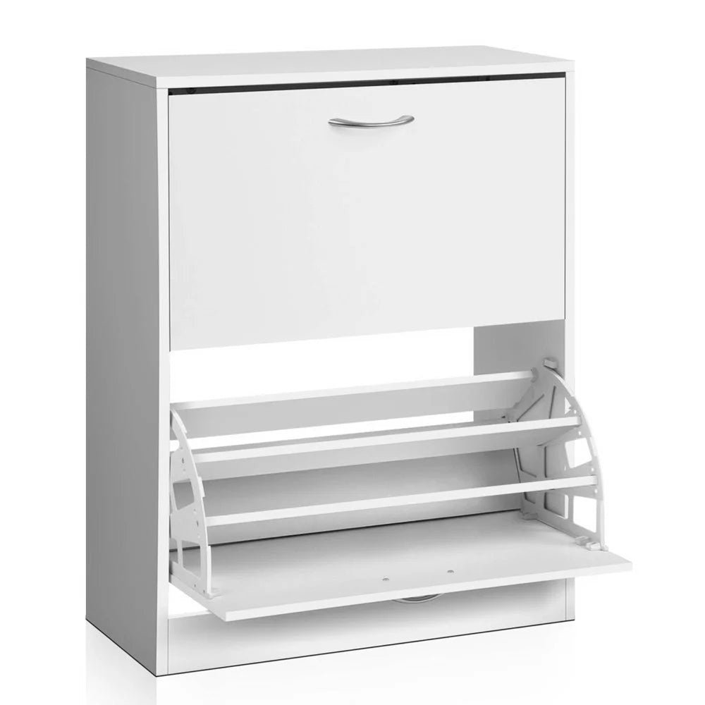 Storage cabinet with door shoe entryway