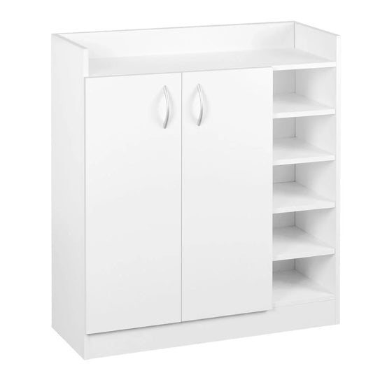 Shoe Cabinet 2-Door White - Storage