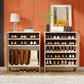 Shoe Cabinet 5-Tier with Geometric Pattern Doors