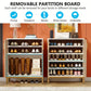 Shoe Cabinet 5-Tier with Geometric Pattern Doors