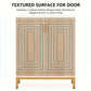 Shoe Cabinet 5-Tier with Geometric Pattern Doors