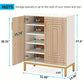 Shoe Cabinet 5-Tier with Geometric Pattern Doors