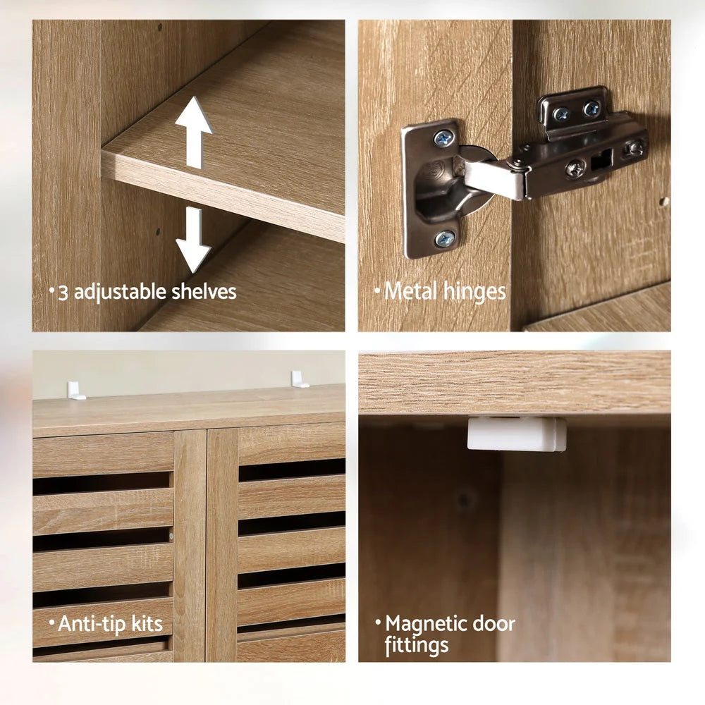 Shoe Cabinet Adjustable Shelf for 30 Pairs