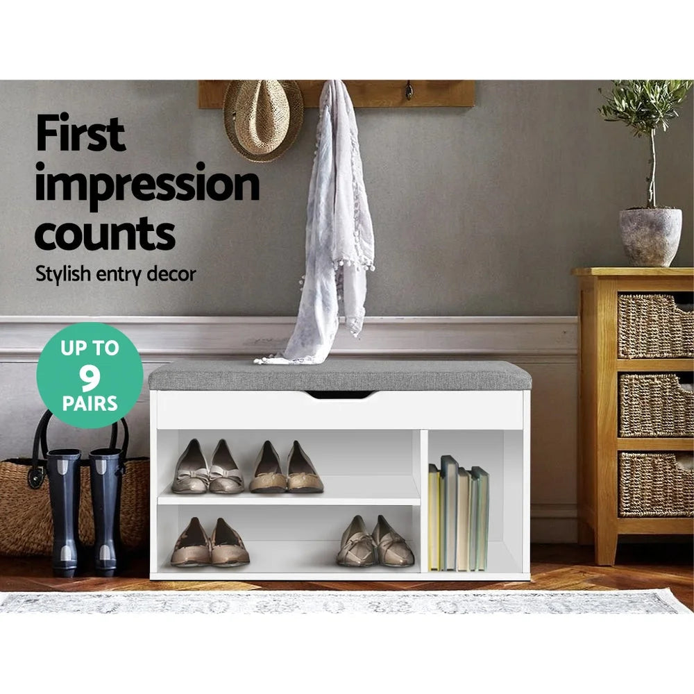 Shoe Cabinet Bench Organiser Storage Rack Shelf Cupboard