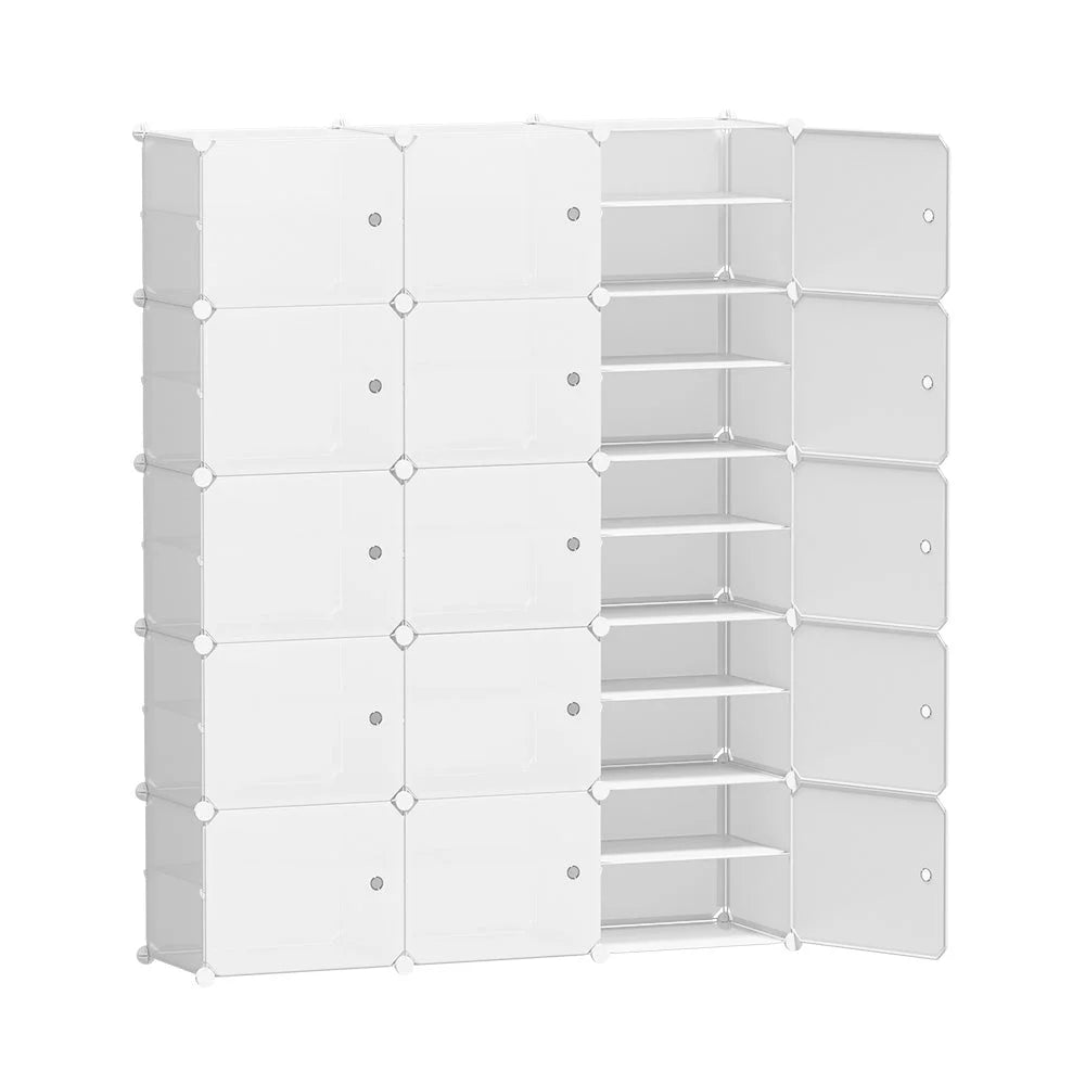 Shoe Cabinet DIY Shoe Box White Storage Cube Portable