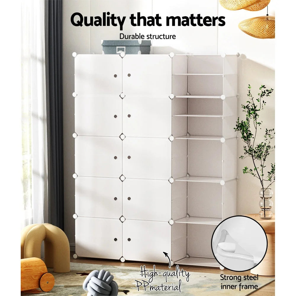 Shoe Cabinet DIY Shoe Box White Storage Cube Portable