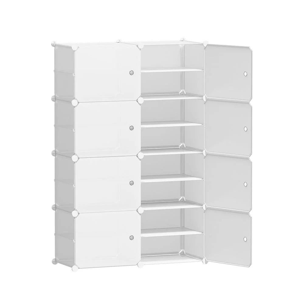 Shoe Cabinet DIY Storage Cube Shoe Box White Portable