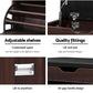 Storage cabinet with shoe organizer bench stool pairs