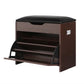 Shoe Cabinet Organizer Wooden Storage Bench Stool - 12