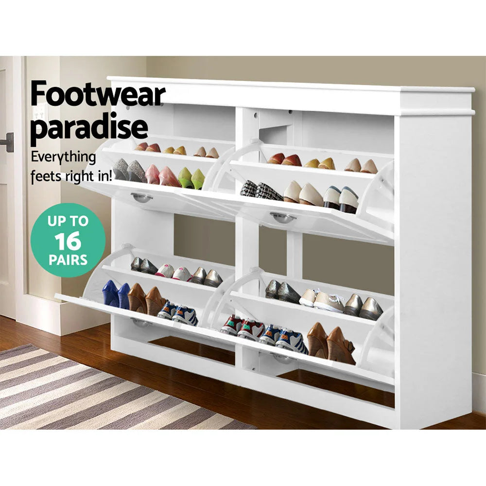 Shoe Cabinet Shoes Storage Rack Organiser White Shelf