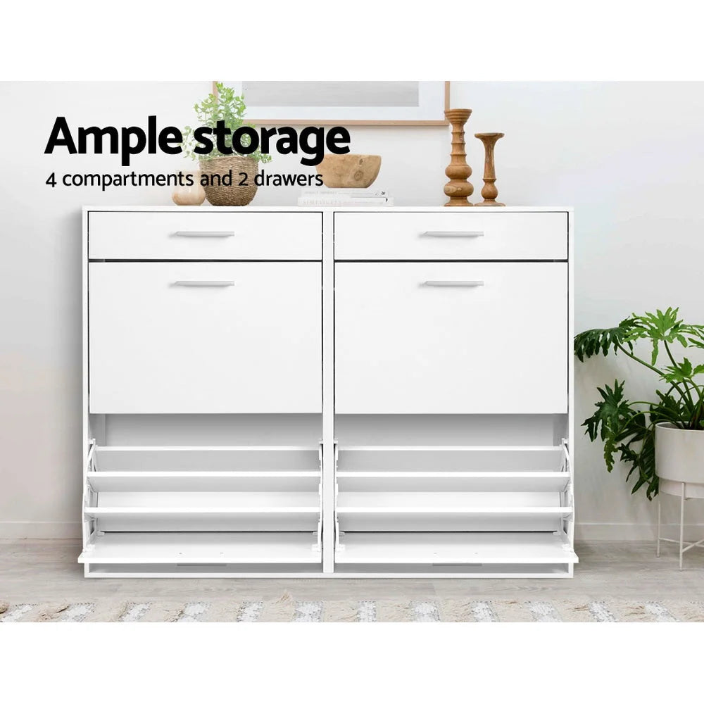 Shoe Cabinet Storage Rack Organiser 36 Pairs Shelf Drawer