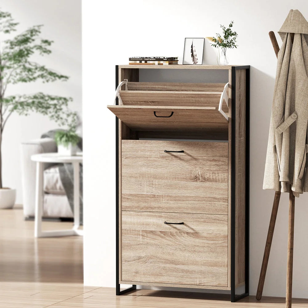 Shoe Cabinet Storage Rack Wooden Organiser Shelf Cupboard