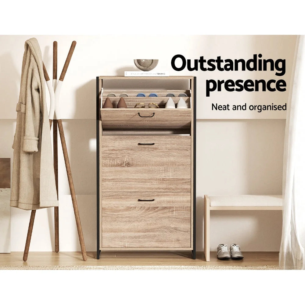 Shoe Cabinet Storage Rack Wooden Organiser Shelf Cupboard