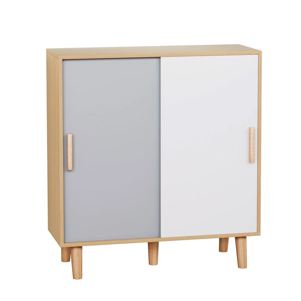 Shoe Cabinet with Sliding Doors - Holds 30 Pairs - Home &