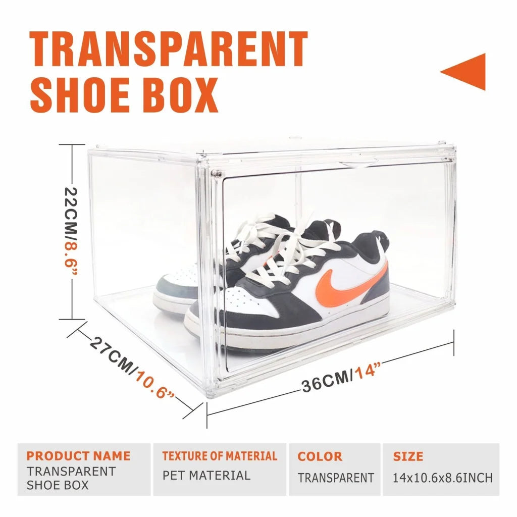 Shoe Display Box 10PC Stackable Hard Acrylic Sneaker