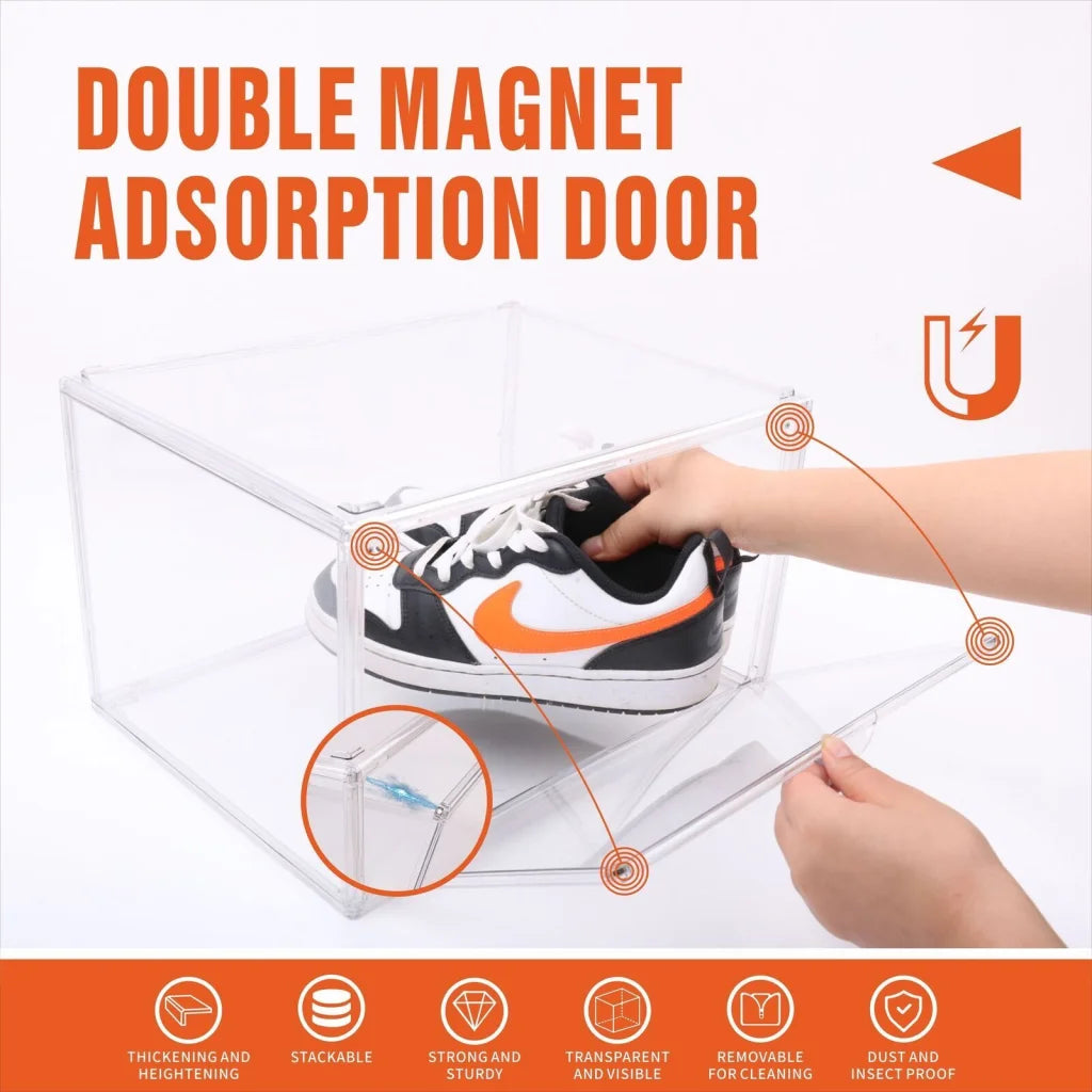 Shoe Display Box 10PC Stackable Hard Acrylic Sneaker