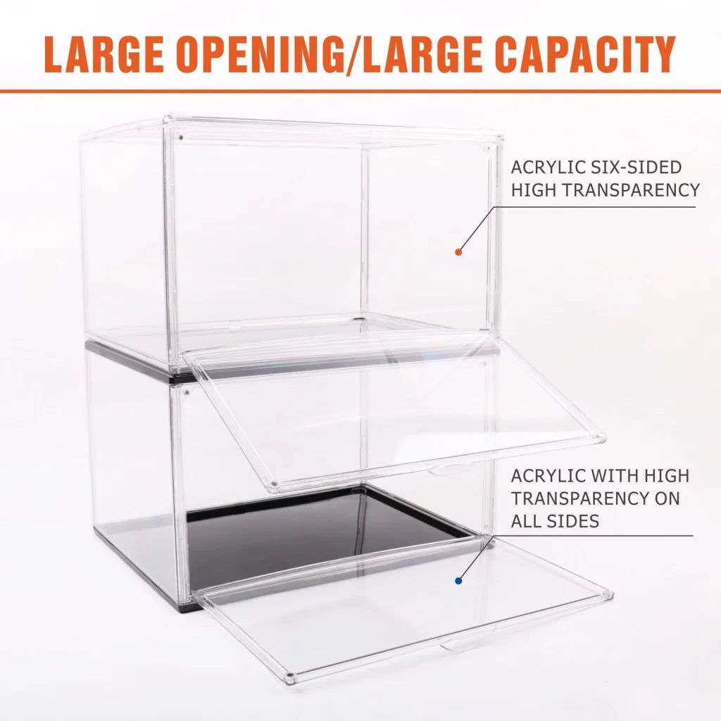 Shoe Display Box 5PC Stackable Hard Acrylic Sneaker Storage