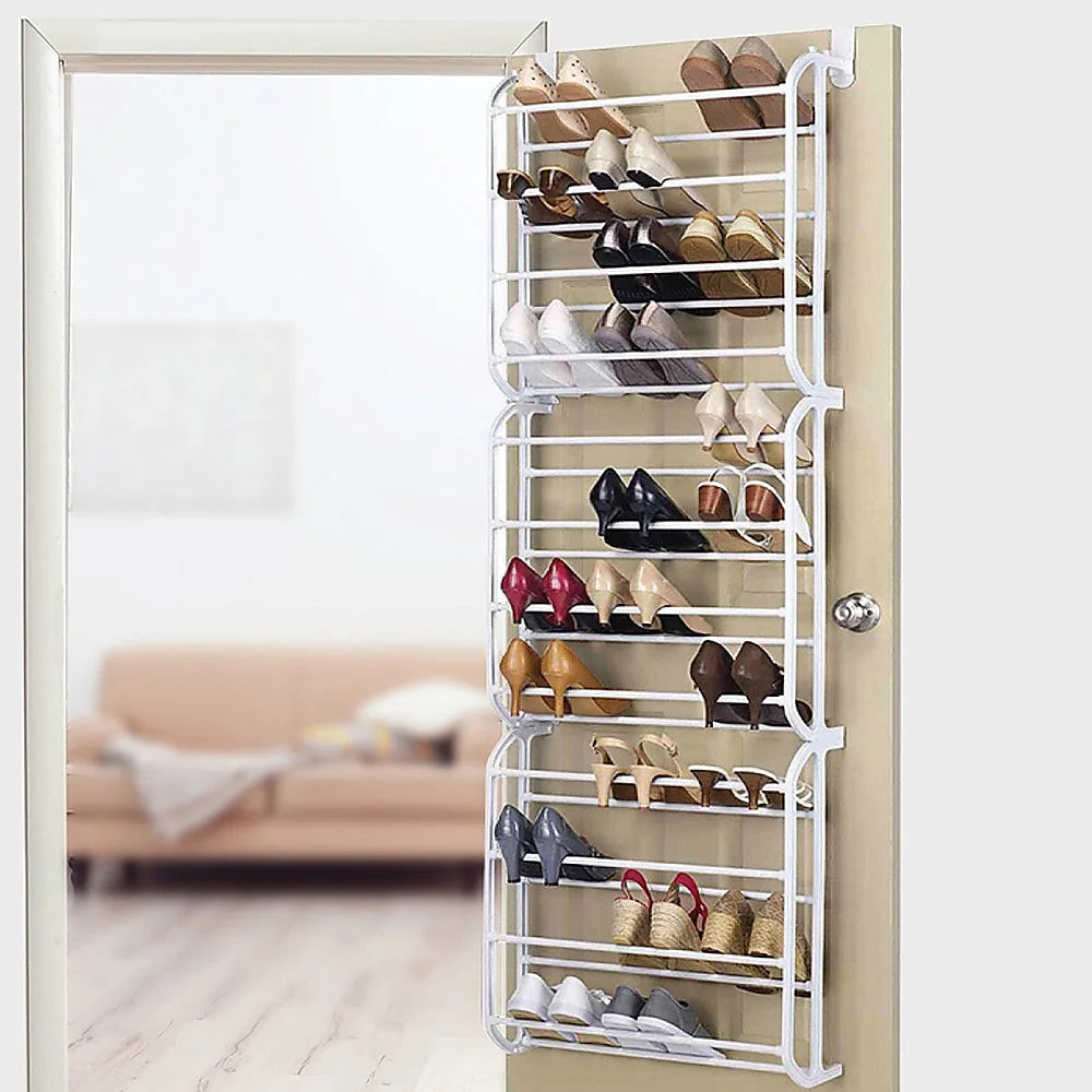 Shoe Holder Organiser Over the Door Hanging Shelf Rack