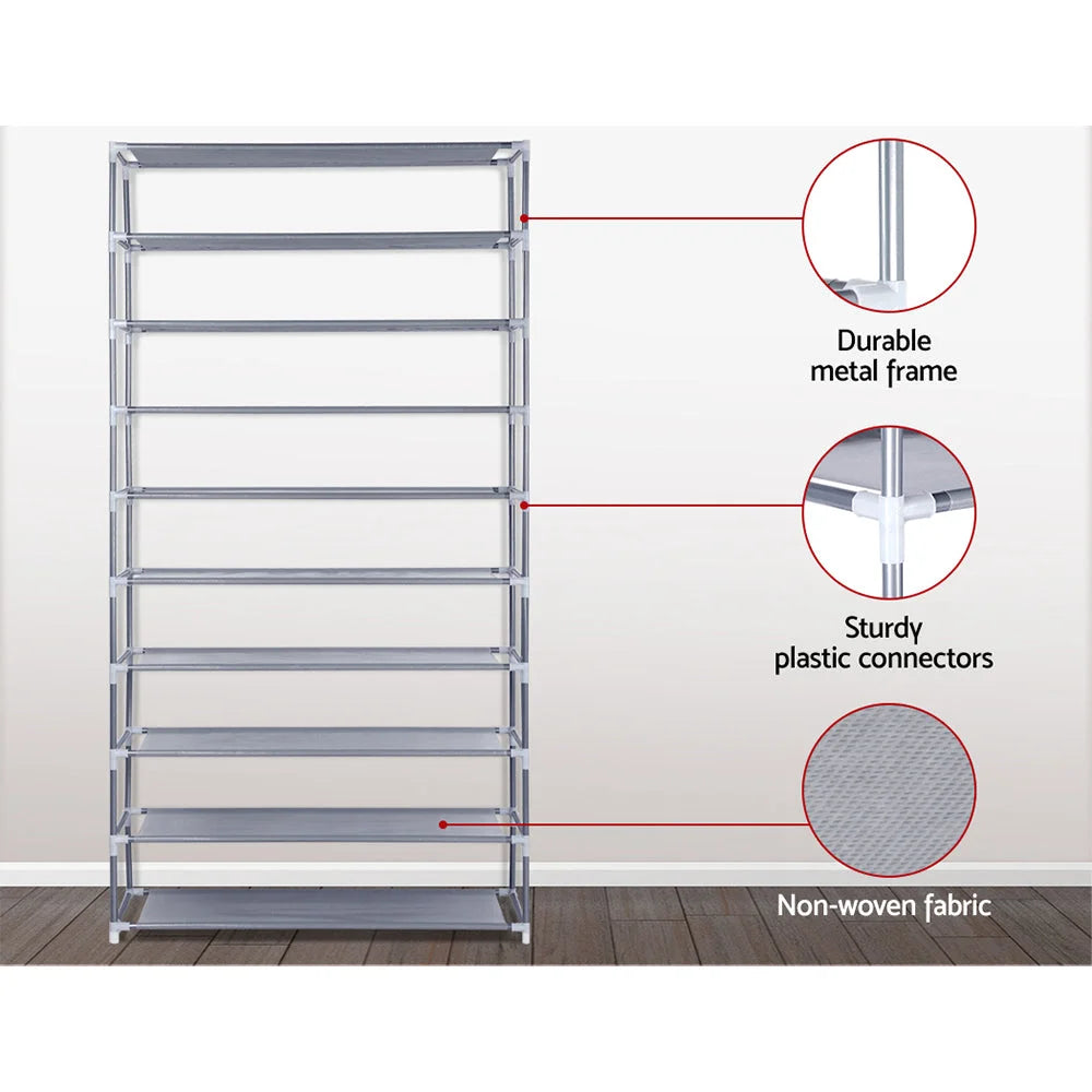 160cm shoe rack with multi-tier shoe storage frame