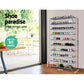 Shoe Rack 10-Tier Stackable Organizer - Fun in the Sun