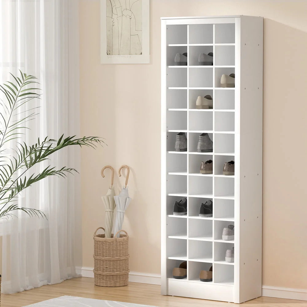Shoe Rack 12-Tier Storage 36 Pairs - White - Furniture