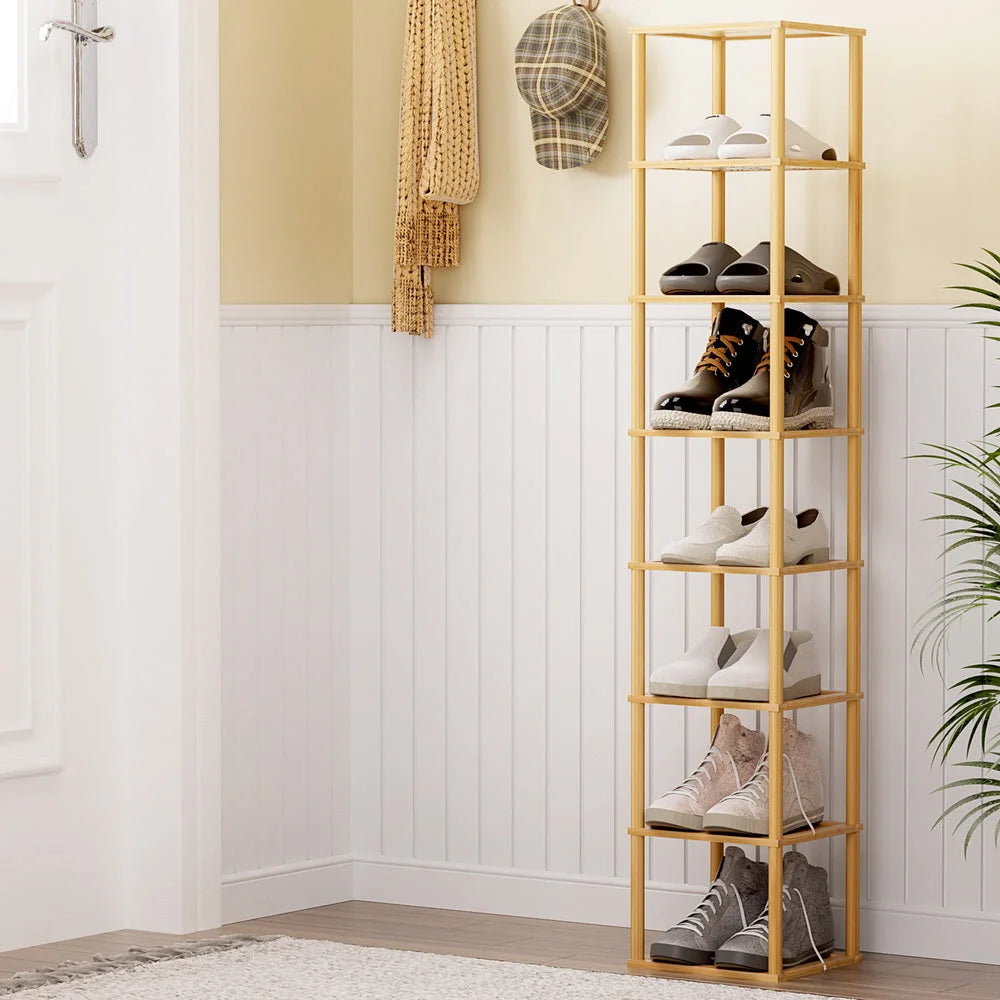 Shoe Rack 8-Tier Stackable for 8 Pairs - Home & Garden