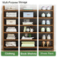 Shelf with shoe rack tier tower