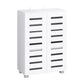 Shoe Rack Cabinet 20 Pairs 5 Tier White Alster