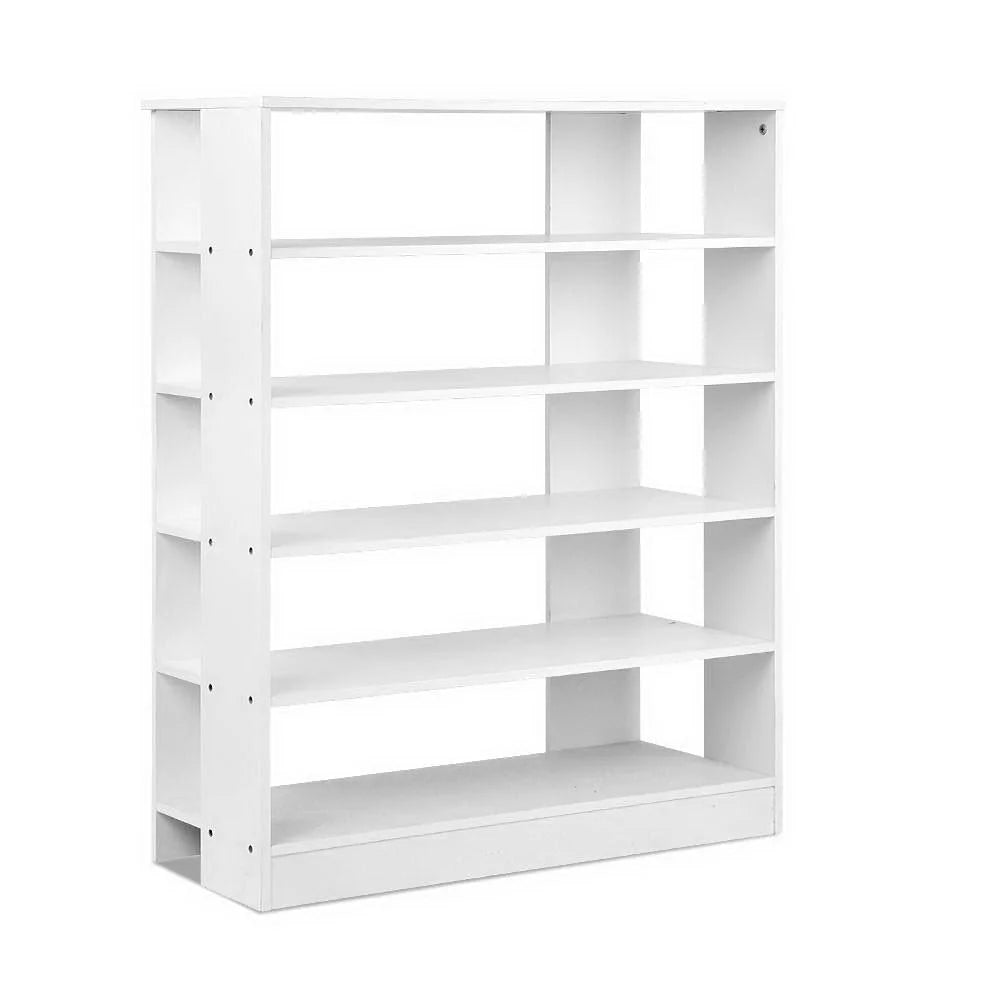 Shoe Rack Cabinet 6-Tier White - Living Room