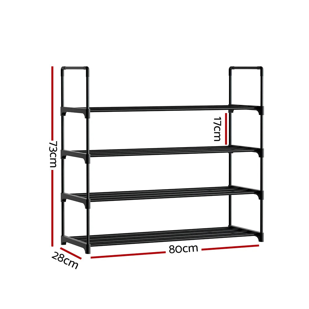 Shoe Rack Stackable Four Tier 80cm