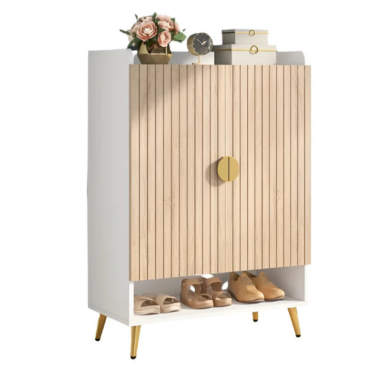 Shoe Storage Cabinet 7-Tier with Adjustable Shelves - Wood