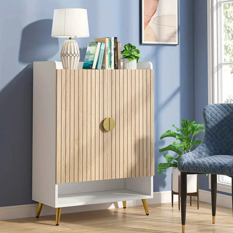 Shoe Storage Cabinet 7-Tier with Adjustable Shelves - Wood