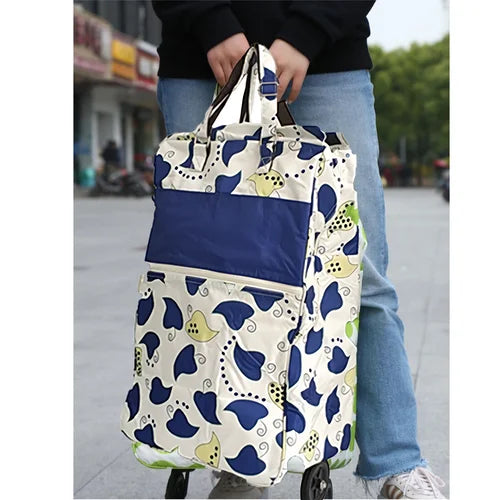 Shopping Trolley Cart Bag Foldable Wheels Carts Bags Market