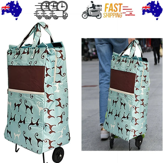 Shopping Trolley Cart Bag Foldable Wheels Carts Bags Market