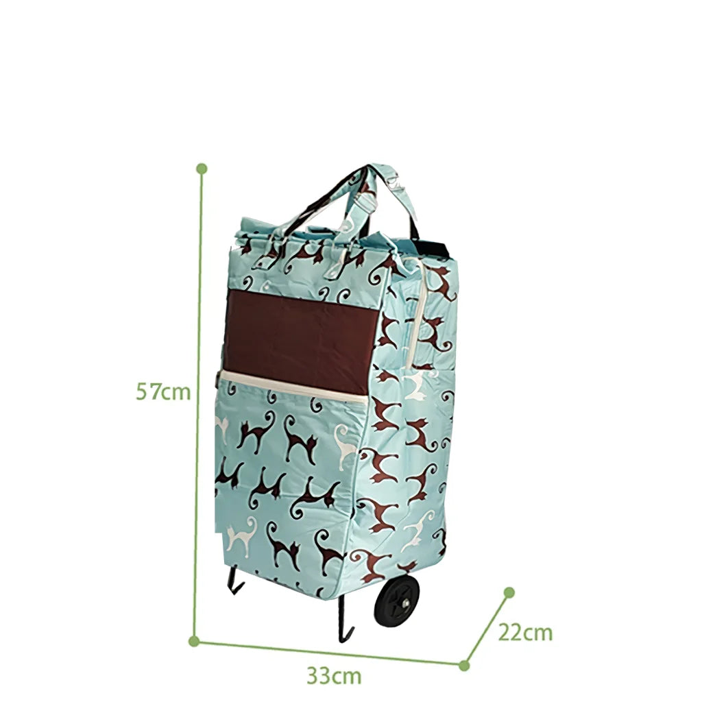 Shopping Trolley Cart Bag Foldable Wheels Carts Bags Market